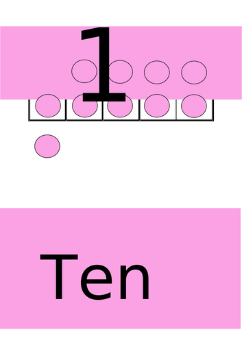 1 - 10  counting poster Pastels