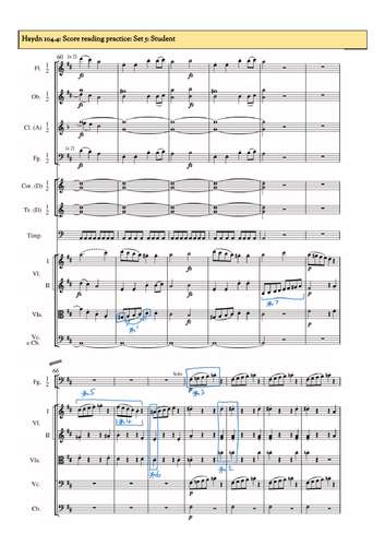 Eduqas Music A Level Haydn 104.4 score questions: Set 1 of 2