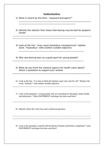 Functional Skills: Reading assessment