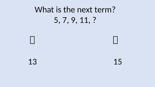 Algebra - Sequences: Last Man Standing Activity