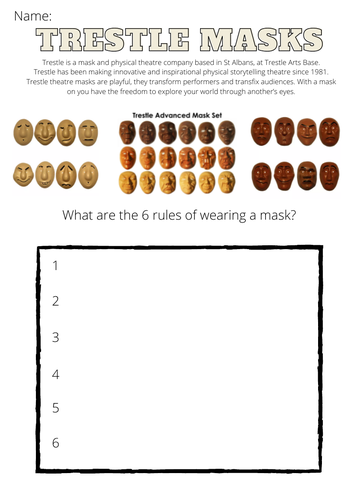 Trestle Masks- Recap Booklet