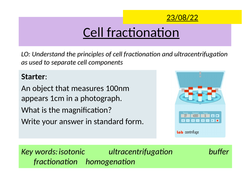 AQA 2.2 Cell Fractionation