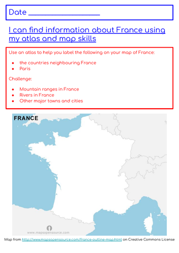 France on the map