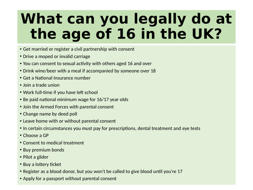 Extending the Franchise to 16 (research case study) - UK Politics Edexcel A Level