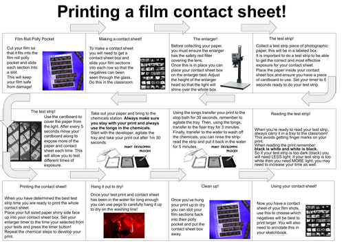 Photography- Step by step printing a contact sheet guide