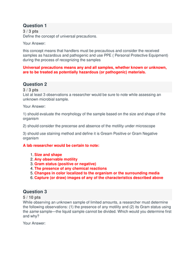 BIOD 171 Portage Learning Module 5 Exam Questions And Answers Latest 