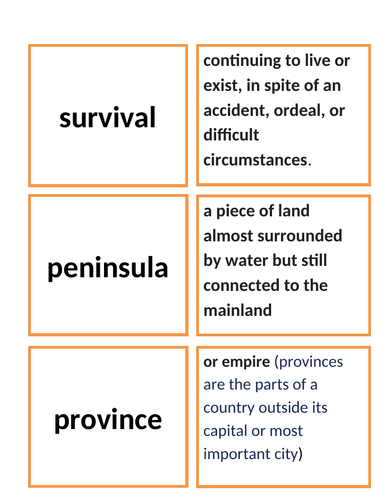 Year 4 History: Roman Britain Vocabulary Pre-Teaching Pack