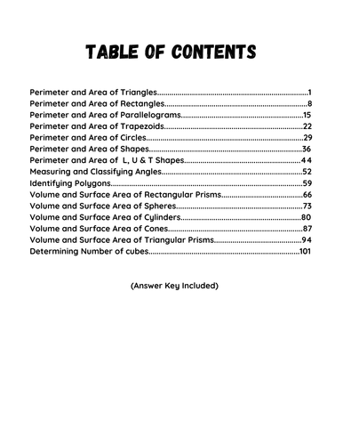 Free Geometry Worksheets Grades 5-8