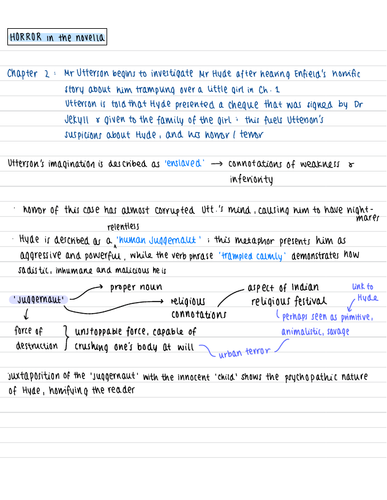 JEKYLL AND HYDE GRADE 9 NOTES (GCSE)