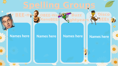 WEEKLY SPELLING | Group rotations & activities