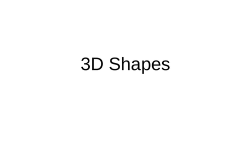 3D Shapes