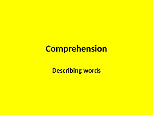 Reading Comprehension