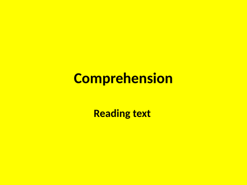 Country Reading Comprehension