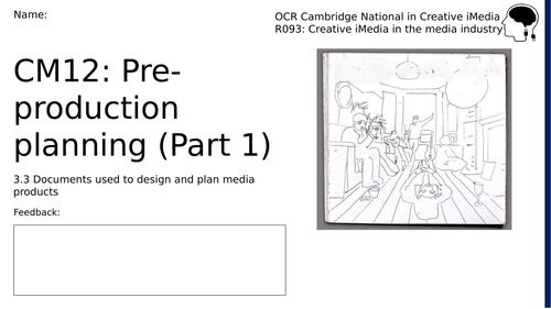 CM12 - Pre-production planning (Part 1) Workbook