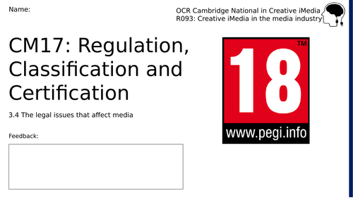 CM17 - Regulation, Classification and Certification (Workbook)