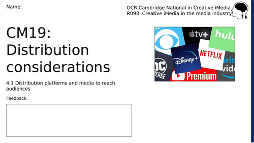 CM19 - Distribution considerations (Workbook)