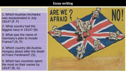 essay titles for ww1