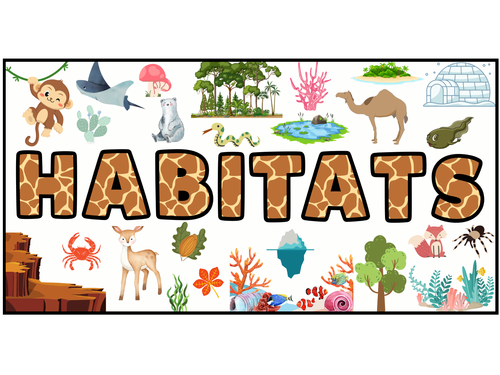 Habitats display title/lettering | Teaching Resources