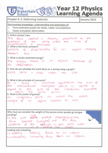 OCR Physics A Chapter 6: 3. Deforming materials