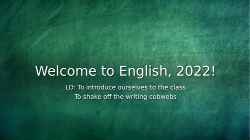 Welcome to English - Autobiography writing