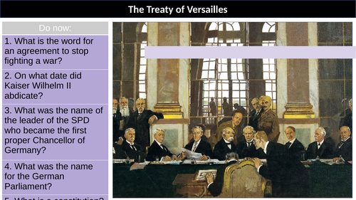 Treaty of Versailles The