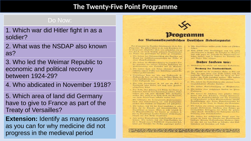 Twenty five point programme