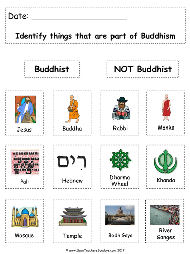 Buddhism KS1 Lesson Plan, PowerPoint and Worksheets / Activity