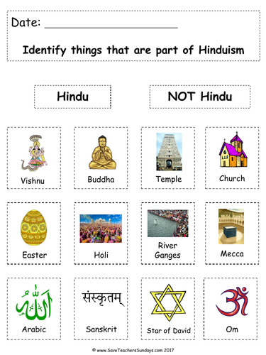Hinduism KS1 Lesson plan, PowerPoint and Worksheets / Activity