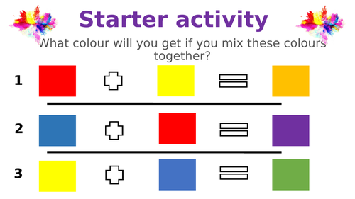 Exciting colour theory lesson (KS3)