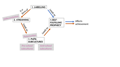 Sociology Display -Labelling, Streaming, Differentiation, Polarisation & school subcultu