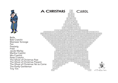 A Christmas Carol wordsearch