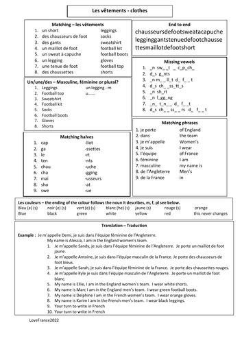 Football-Clothes-Worksheet-Coverwprk-Independent learning