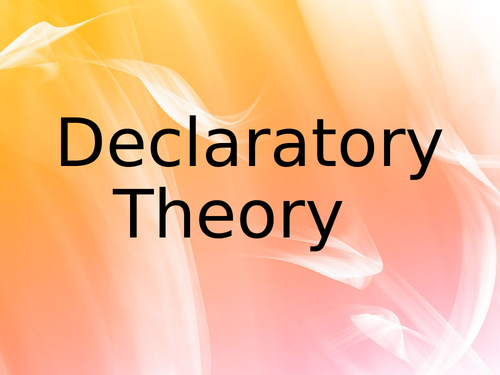 Declaratory Theory