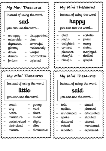 My Mini Thesaurus