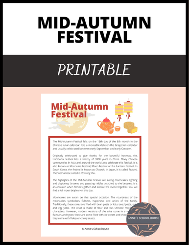 Mid-Autumn Moon Festival/Mooncake Festival/Chinese Culture/Festivals