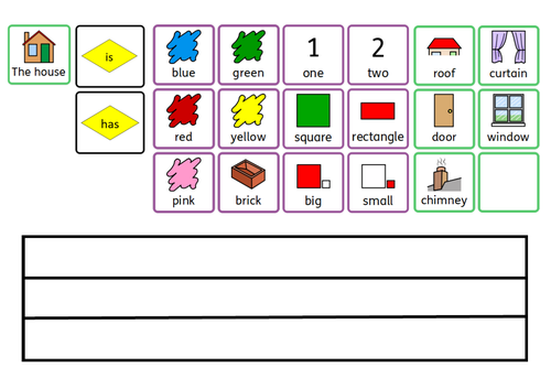 Communication board - Describing a house