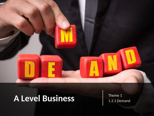 A Level Business - Theme 1 - 1.2.1 - Demand