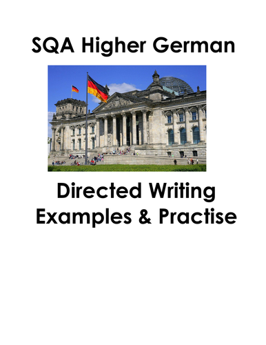 SQA Higher German Directed Writing Practise Booklet