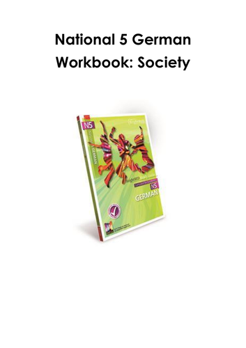 N5 German BrightRed Textbook Pupil Workbook (Society)