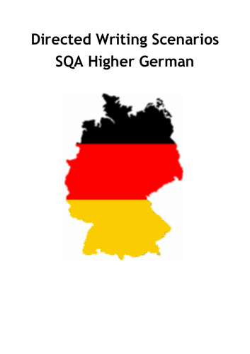 SQA Higher German Directed Writing Scenarios