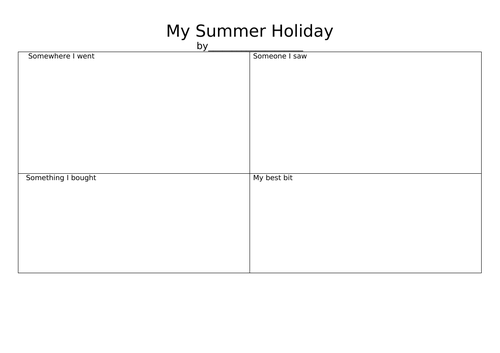 My Summer Holiday
