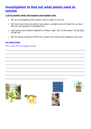 Science Plants Planning and resources Yr 4