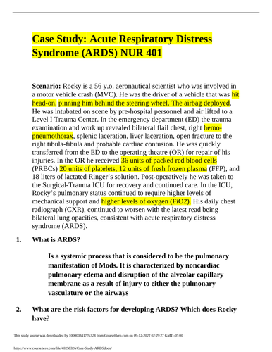 case study respiratory distress syndrome newborn