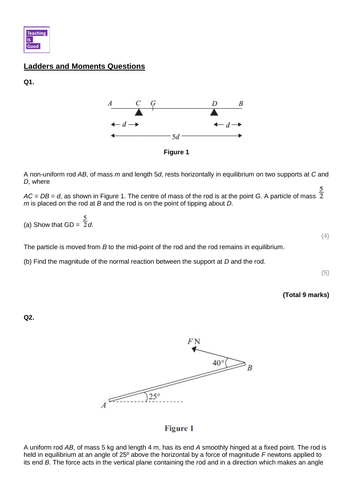 A-level Maths Mechanics Exam-style Questions