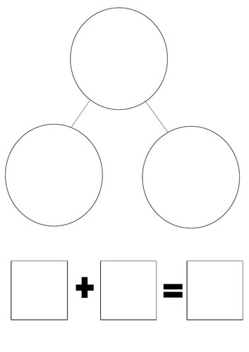 Addition  - Part Part Whole with number sentence space