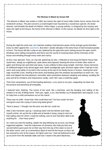 Narrative Tension, Atmosphere & Inference Teaching Resource Using 'The Woman In Black'