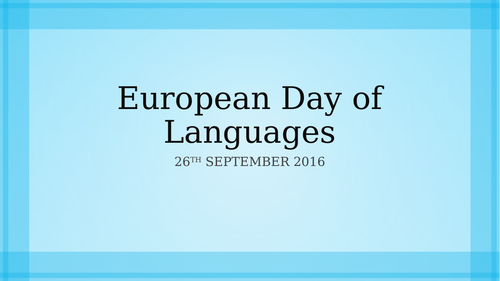 European Day of Languages