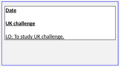 GCSE Edexcel Geography A 'UK Challenge' PowerPoint