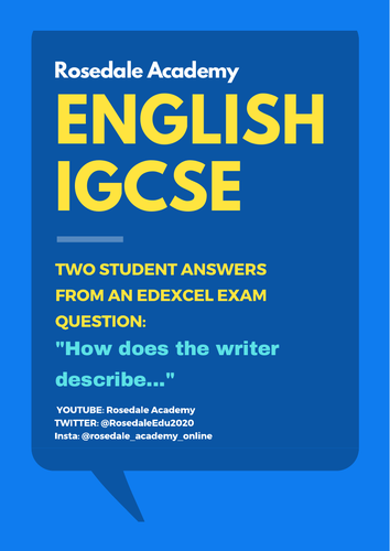 English IGCSE Past Paper Question with TWO Answers | Top Responses | 10 ...