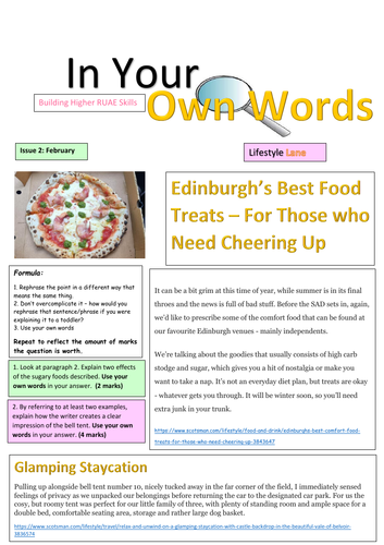 Higher RUAE Skills, Issue 2: In Your Own Words